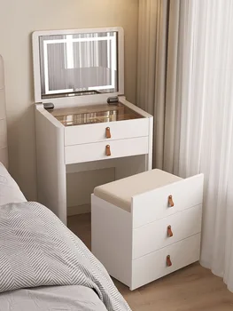 Toaletný stolík skladovanie integrované spálňa moderný minimalistický size posteľou, flip cez make-up tabuľky