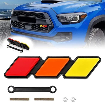 Tri-Color Mriežka Odznak Znak Dekorácie Auta, Kamiónu, Označenie pre Toyota Tacoma 4Runner - Sequoia Rav4 Highlander-boom