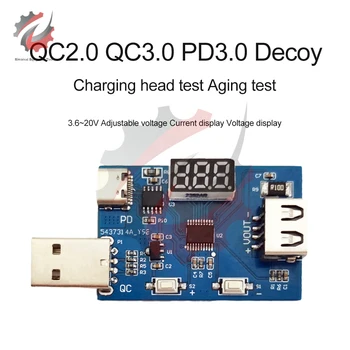 Typ-C, USB-C PD3.1 PD2.0 PD3.0 QC2.0 QC3.0 DC USB umelé návnady Rýchle Nabitie Spúšť Ankete Detektor Plnenie Modul