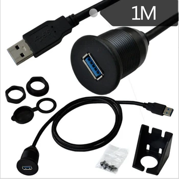 USB 3.0 panel vložené rozšírenie kábel s zámok pracky vhodné pre automobily, nákladné vozidlá, lode, motocykle panel, 1M 3 FT rozšírenie ca