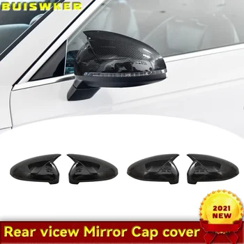 Uhlíková čerň a svetlé čierne Spätné Zrkadlo Prípade Bočné Zrkadlo Shell Pre Audi A4 B9 A5 2017-2019 Jeden Pár