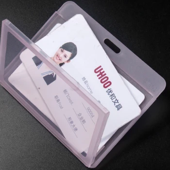 Unisex farebné viditeľné vodotesný, Prachotesný Plastové karty držiteľ Vertikálne Horizontálne Business Pracovných banka ID Kreditnej Karty Držiteľ