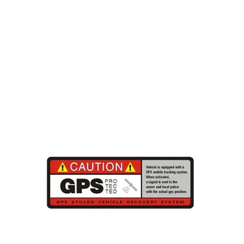 Upozornenie Auto Samolepka Pozor GPS Chránené Vinyl opaľovací Krém Auto Okno Auta Styling Doplnky, Dekoratívne Nepremokavé PVC 10 cm*4cm