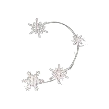 Vianočné Diamant A Zirconia Náušnice Bez Otvorov Elegantné Ucho Klip Bezbolestné Šperky, Darček Pre Ženy
