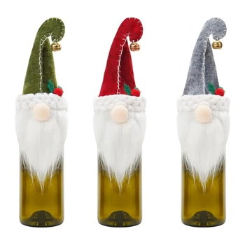 Vianočné Mono Fľaše Vína Kryt Gnome Multifunkčné Festival Dovolenku Strany