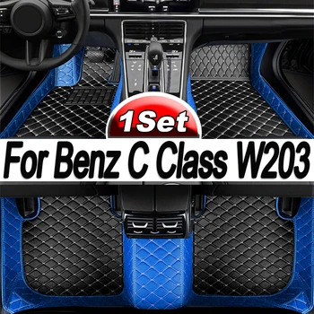 Vlastné 3D Auto Podlahové Rohože pre Mercedes Benz C Trieda W203 2004-2007 W204 W205 W206 2023 Interiérové Doplnky Umelej Kože
