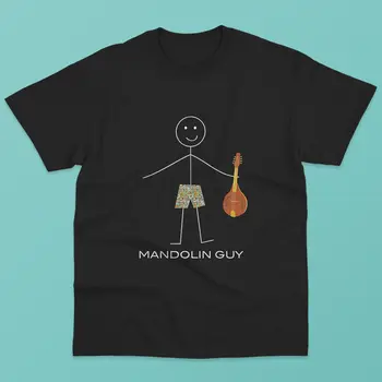 Vtipné Mens Gitara, Mandolína Klasické T-Tričko Veľkosť M-3XL dlhé rukávy