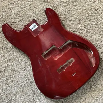 Víno Červenej Farby 4 Reťazce Elektrická basgitara, Telo PJB Model Masívneho Dreva DIY Náhradný Diel Skladom Položky DB781