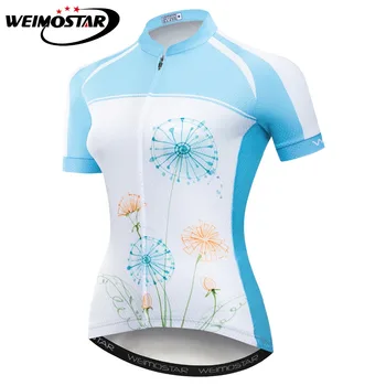 Weimostar Cyklistika Dres Ženy Zjazdové jersey mtb Jersey Požičovňa Krátky Rukáv Priedušné Cyklistické Oblečenie Ropa Ciclismo Modrá