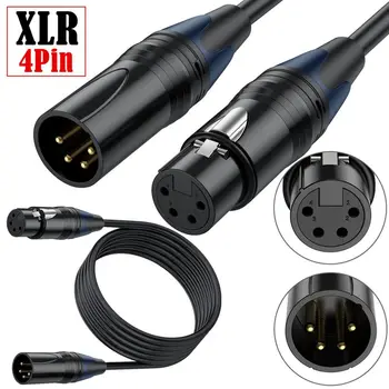 XLR 4Pin 4-Core Mužov a Žien Napájací Kábel Pre Video Broadcast Kamier, Monitorov, Videorekordérov, Miešadlá 0,5 M 1,8 M 3M 5M 10M