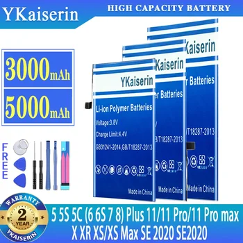 YKaiserin Batérie Pre iPhone 5 5S 5C (6 6 7 8) Plus 11, 11Pro, 11pro, max X XR XS Max SE 2020 SE2020 6Plus 6SPlus 7Plus 8Plus