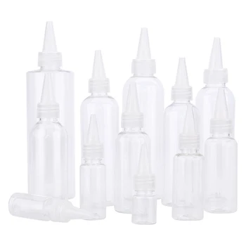 priehľadné Plastové zobák fľaša Prázdna fľaša sub-fľaša squeeze emulzie malé prázdne kvapalina farba fľaše tip drop farbivo fľaše