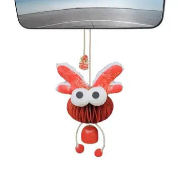 Čínsky Nový Rok Ornament Čínsky Cartoon Maskot Dragon Bell Prívesok Čínsky Nový Rok Visí Ozdoby Auto Interiérové Doplnky