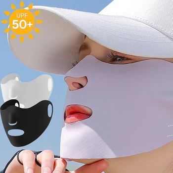 Ženy, Muži, Maska, Krém na opaľovanie Outdoorové Športy, Cyklistické Priedušná Umývateľný Opakovane Dvojité Vrstva Ľadu Hodváb Masky Anti-UV Slnko bočný Kryt